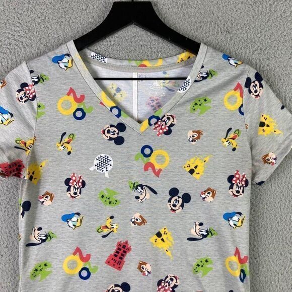 Disney Parks Shirt Womens Small Mickey Mouse 2020 Tee Grey Short Sleeve Walt Top - Picture 5 of 8